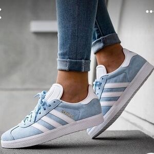 Addidas Giselle Sky Blue Suede Round Toe Sneaker Unisex
